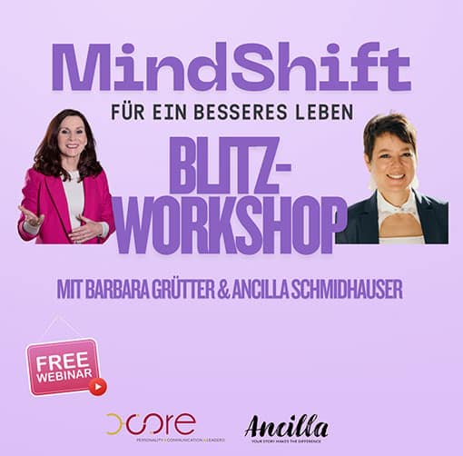 Hol dir mehr Infos und erste Impulse in unseren kostenlosen, einstündigen Online-💥Blitzworkshops💥. Lerne uns als Trainerinnen kennen und bekomme die Antworten, die du brauchst.
