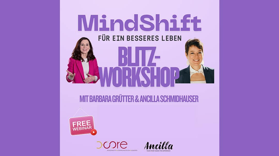 Mindshift Blitz-Workshops - Hol dir mehr Infos und erste Impulse in unseren kostenlosen, einstündigen Online-💥Blitzworkshops💥. Lerne uns als Trainerinnen kennen und bekomme die Antworten, die du brauchst.